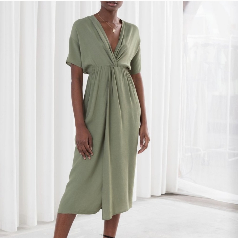 & Other Stories Twist Knot Midi Dress